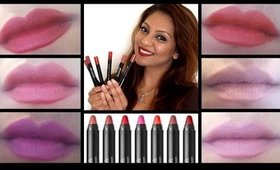 Glo Minerals SUEDE MATTE LIP CRAYONS SWATCHES! │Matte Lip Colors for Medium Tan Olive Indian Skin