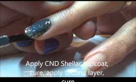 Quick steps to Glam simple glitter:  Nails
