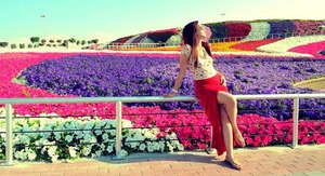 At Miracle Garden in Dubai, UAE