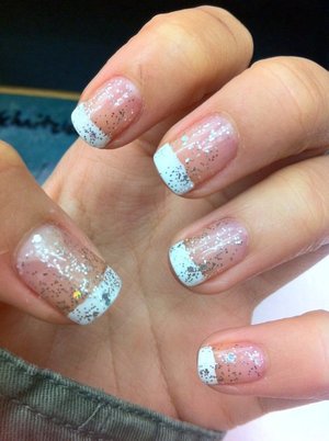 add some sparkle to your french mani for some extra fun!