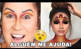 TENTEI IMITAR A MAKE MAIS NÍVEL HARD DA GRINGA! | Duda Fernandes