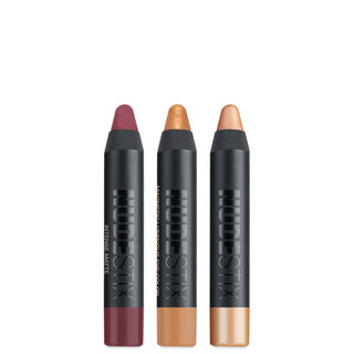 Intense Matte Lip + Cheek Pencil Sunkissed Pink, Magnetic Luminous Eye Color in Copper Foil & Nudity