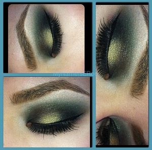 Smokey green and gold eyes