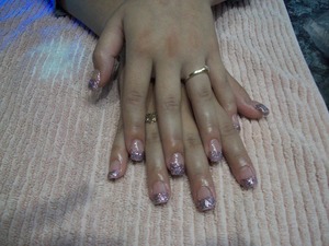 A set of acrylic nails i did on a client! :)