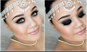 Indian Bridal Makeup | Black Smokey eyes & Nude Lips | MakeupwithJah