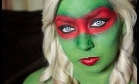 Teenage Mutant Ninja Turtles Raphael Halloween Makeup Look