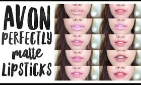 Avon Perfectly Matte Lipstick Review + Swatches | Debasree Banerjee