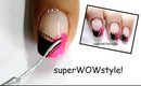 Abstract Neon French Tip - French Manicure Nail Designs Tutorial