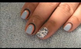 Blue/White Floral Nail Tutorial