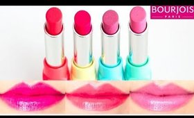 Bourjois Shine Edition Lipstick Swatches on Lips