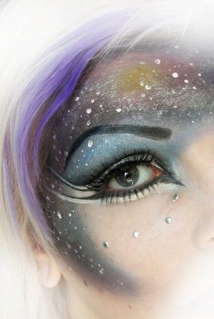 My entry for makeupbee's zodiac contest. I've placed "stars" according to the Virgo constellation.
