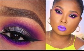 Purple Lovers look and purple lips - Full Face tutorial - Queenii Rozenblad