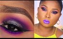 Purple Lovers look and purple lips - Full Face tutorial - Queenii Rozenblad
