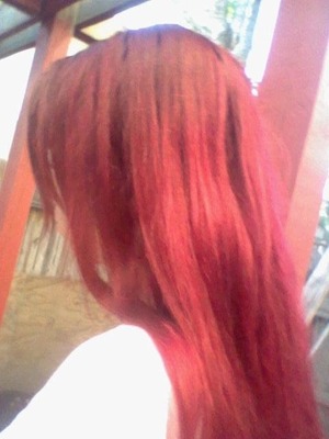 Mixture of splat hair dye pink and red 