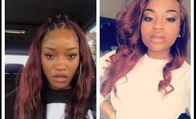 KeKe Palmer INSPIRED Hair Color | Mahogany Red with Virgin Hair Fixx