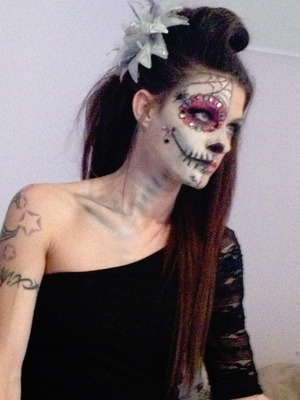 Day of the dead Sugarskull Hair and MakeUp Artist Christy Farabaugh