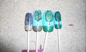 Winter to Spring- Blooming Trees Nail Art Tutorial