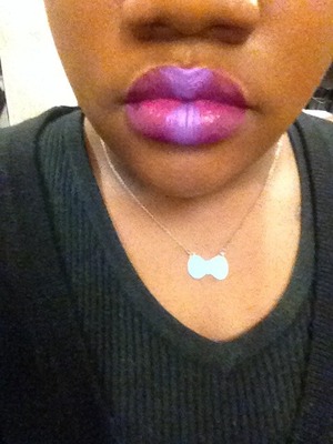Currant lipliner, Herion lipstick, No Apologies lipglass, and Violet pigment. All MAC products. 