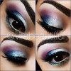 Purple, Blue, and white glam eye 