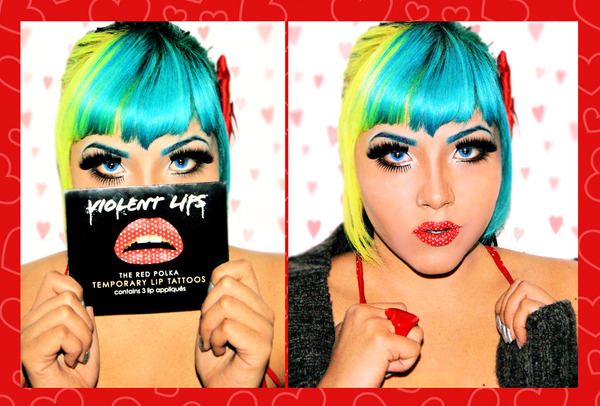 Photos with Violent Lips Temporary Lip Tattoos | Beautylish