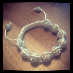 Gorgeous bracelet in a snowy off white sparkle bead, only £28.99.