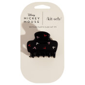 Kitsch Kitsch & Mickey and Minnie Recycled Plastic Rhinestone Cloud Claw Clip Black