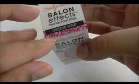 Valentines Day Nails: Sally Hansen Salon Effects "Cross My Heart"