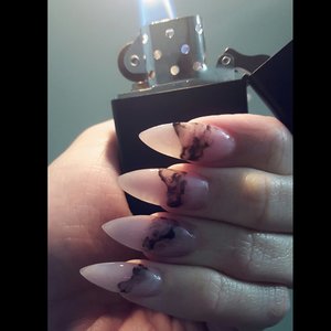 Smokey stiletto nails