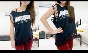 DIY Lace T-Shirt with Slant - Master of the Universe T-Shirt Tutorial