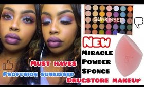 NEW! MIRACLE POWDER SPONGE REAL TECHNIQUES| PROFUSION SUNKISSED | YOU NEED THIS SPONGE AND MORE!!!!!