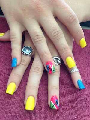 Just got my nails refreshed :) design by Havana, nails by John at best beauty in ABQ, NM