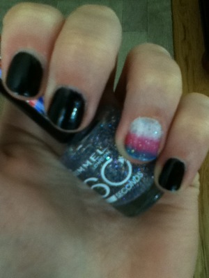 I love glitter nail polishes