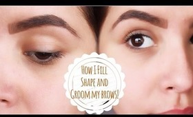 How I Shape, Groom & Fill My Brows! | NellysLookBook {eyebrow tutorial}