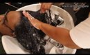 BEFORE THE SILK PRESS!!! Relaxing Shampoo on Natural hair!