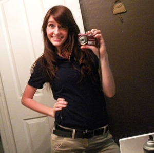 i may only work at blockbuster, but you better believe i look fierce when im there! ;) i gotta spice up that bland uniform! 