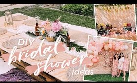 EASY Backyard Bridal Shower Decor and DIY Ideas | Boho Pallet Table, Balloon Arch, & Cute Backdrops