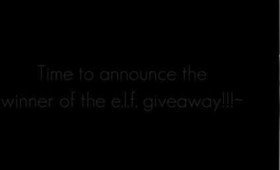 e.l.f Giveaway WINNER!!