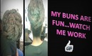 Natural Hair How-to: The Marley Faux Bun thats Fun!!!!