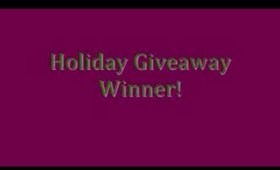 2011 Holiday Giveaway Winner