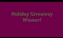 2011 Holiday Giveaway Winner