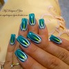 Emerald Green Abstract nails