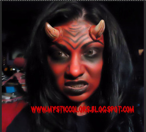 Halloween devil look visit www.mysticcolors.blogspot.com for more detail