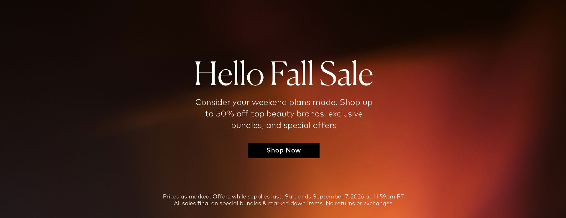 Consider your weekend plans made. Shop up to 50% off top beauty brands, exclusive bundles, and special offers—only through the weekend at Beautylish.com
