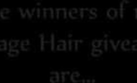 Emtage Hair giveaway winners!