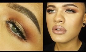 Makeup For Bigger Looking Eyes | Warm Toned Smokey Eyes & Nude Lips