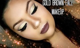 Gold Brown Fall Makeup