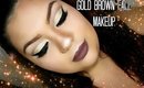 Gold Brown Fall Makeup