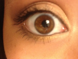 Gold with a dark brown shadow