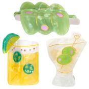 Frasier Sterling Cocktail Claw Clip Set