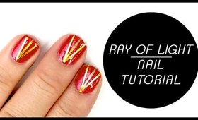 PARTY NAILS - GOLD RAY OF LIGHT NAIL ART TUTORIAL I Futilities And More